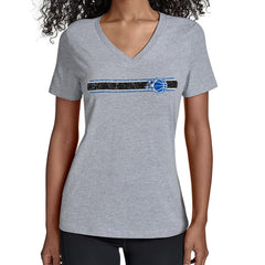 Orlando Magic Starter Women's Team Stripe V-Neck T-Shirt Gray - NBA