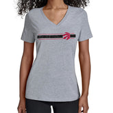 Toronto Raptors Starter Women's Team Stripe V-Neck T-Shirt Gray - NBA