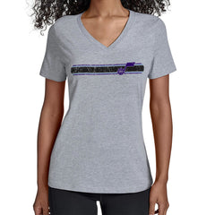 Utah Jazz Starter Women's Team Stripe V-Neck T-Shirt Gray - NBA