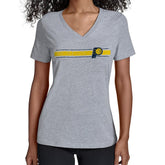 Indiana Pacers Starter Women's Team Stripe V-Neck T-Shirt Gray - NBA