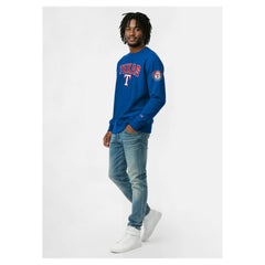 Texas Rangers Champion Reverse Weave Chenille Sweatshirt - MLB