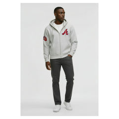 Atlanta Braves Champion Reverse Weave Chenille Full-Zip Hoodie - MLB