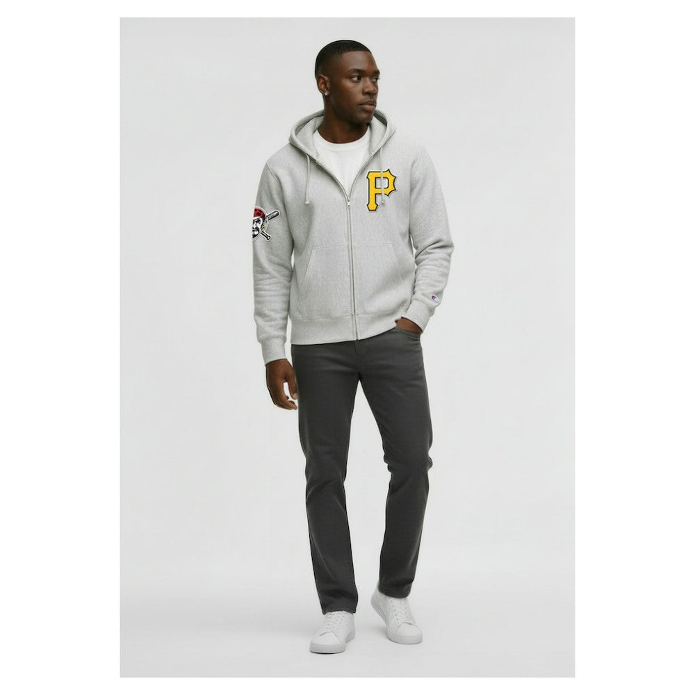 Pittsburgh Pirates Champion Reverse Weave Chenille Full-Zip Hoodie - MLB