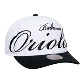 Baltimore Orioles Mitchell & Ness Unisex XL Script Pro Crown Snapback Hat - MLB