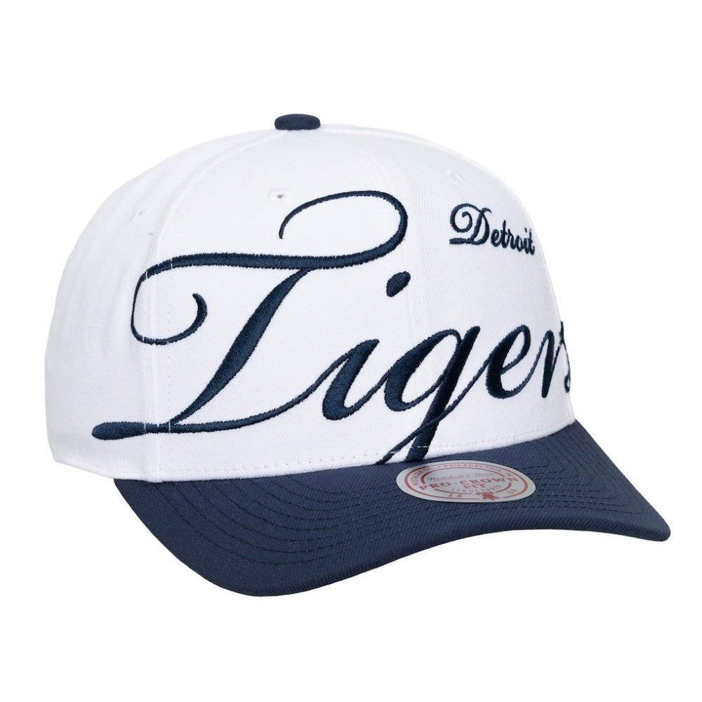 Detroit Tigers Mitchell & Ness Unisex XL Script Pro Crown Snapback Hat - MLB