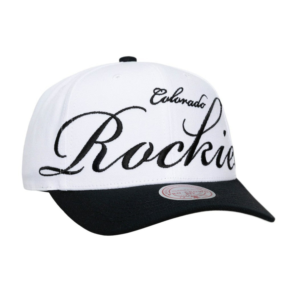 Colorado Rockies Mitchell & Ness Unisex XL Script Pro Crown Snapback Hat - MLB