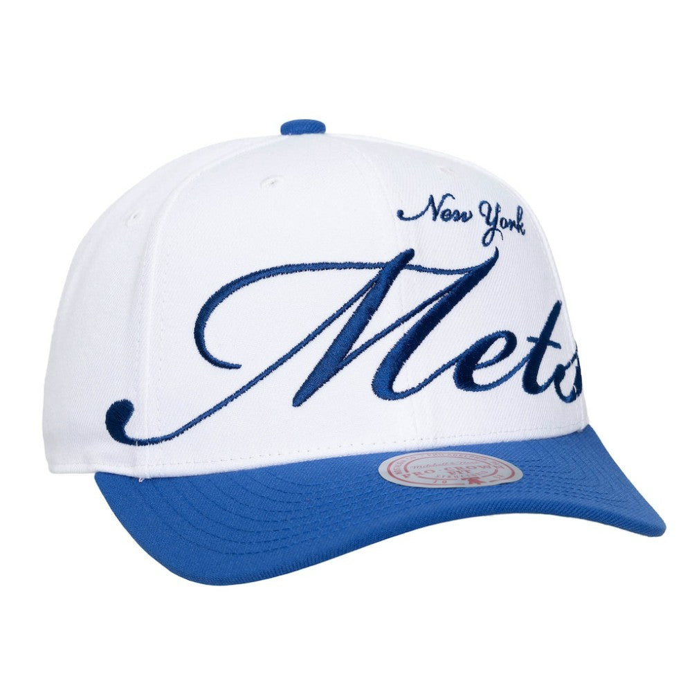New York Mets Mitchell & Ness Unisex XL Script Pro Crown Snapback Hat - MLB