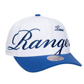 Texas Rangers Mitchell & Ness Unisex XL Script Pro Crown Adjustable Hat - MLB