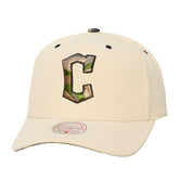 Cleveland Guardians Mitchell & Ness Unisex Camo Logo Pro Crown Snapback Hat - MLB