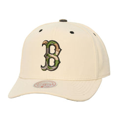 Boston Red Sox Mitchell & Ness Unisex Camo Logo Pro Crown Snapback Hat - MLB