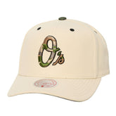 Baltimore Orioles Mitchell & Ness Unisex Camo Logo Pro Crown Snapback Hat - MLB