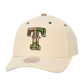 Texas Rangers Mitchell & Ness Unisex Camo Logo Pro Crown Snapback Hat - MLB