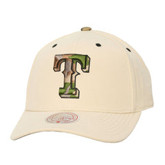 Texas Rangers Mitchell & Ness Unisex Camo Logo Pro Crown Snapback Hat - MLB