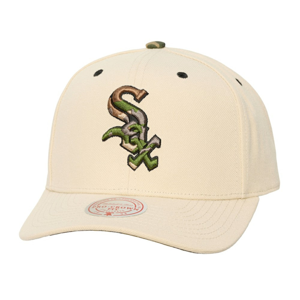 Chicago White Sox Mitchell & Ness Unisex Camo Logo Pro Crown Snapback Hat - MLB