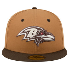 Baltimore Ravens New Era Two-Tone Walnut 59FIFTY Fitted Hat Light Brown/Dark Brown | NFL