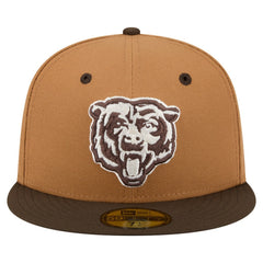 Chicago Bears New Era Two-Tone Walnut 59FIFTY Fitted Hat Light Brown/Dark Brown | NFL