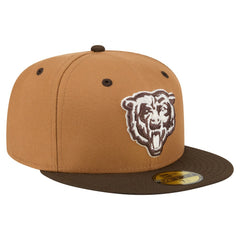 Chicago Bears New Era Two-Tone Walnut 59FIFTY Fitted Hat Light Brown/Dark Brown | NFL