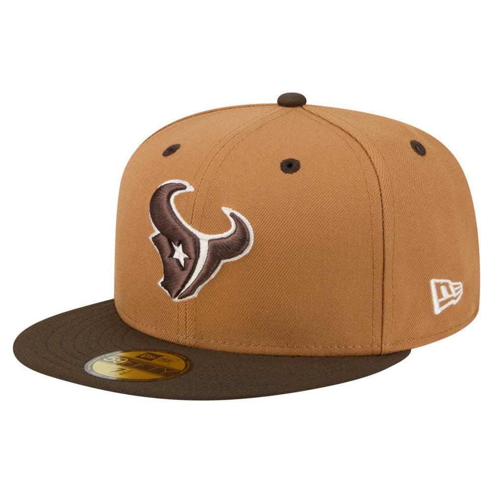 Houston Texans New Era Two-Tone Walnut 59FIFTY Fitted Hat Light Brown/Dark Brown | NFL