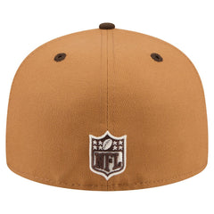 Miami Dolphins New Era Two-Tone Walnut 59FIFTY Fitted Hat Light Brown/Dark Brown | NFL