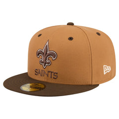 New Orleans Saints New Era Two-Tone Walnut 59FIFTY Fitted Hat Light Brown/Dark Brown | NFL