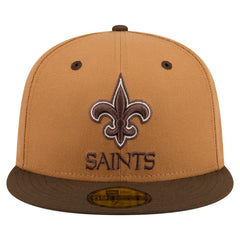 New Orleans Saints New Era Two-Tone Walnut 59FIFTY Fitted Hat Light Brown/Dark Brown | NFL