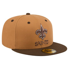 New Orleans Saints New Era Two-Tone Walnut 59FIFTY Fitted Hat Light Brown/Dark Brown | NFL