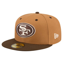 San Francisco 49ers New Era Two-Tone Walnut 59FIFTY Fitted Hat Light Brown/Dark Brown | NFL
