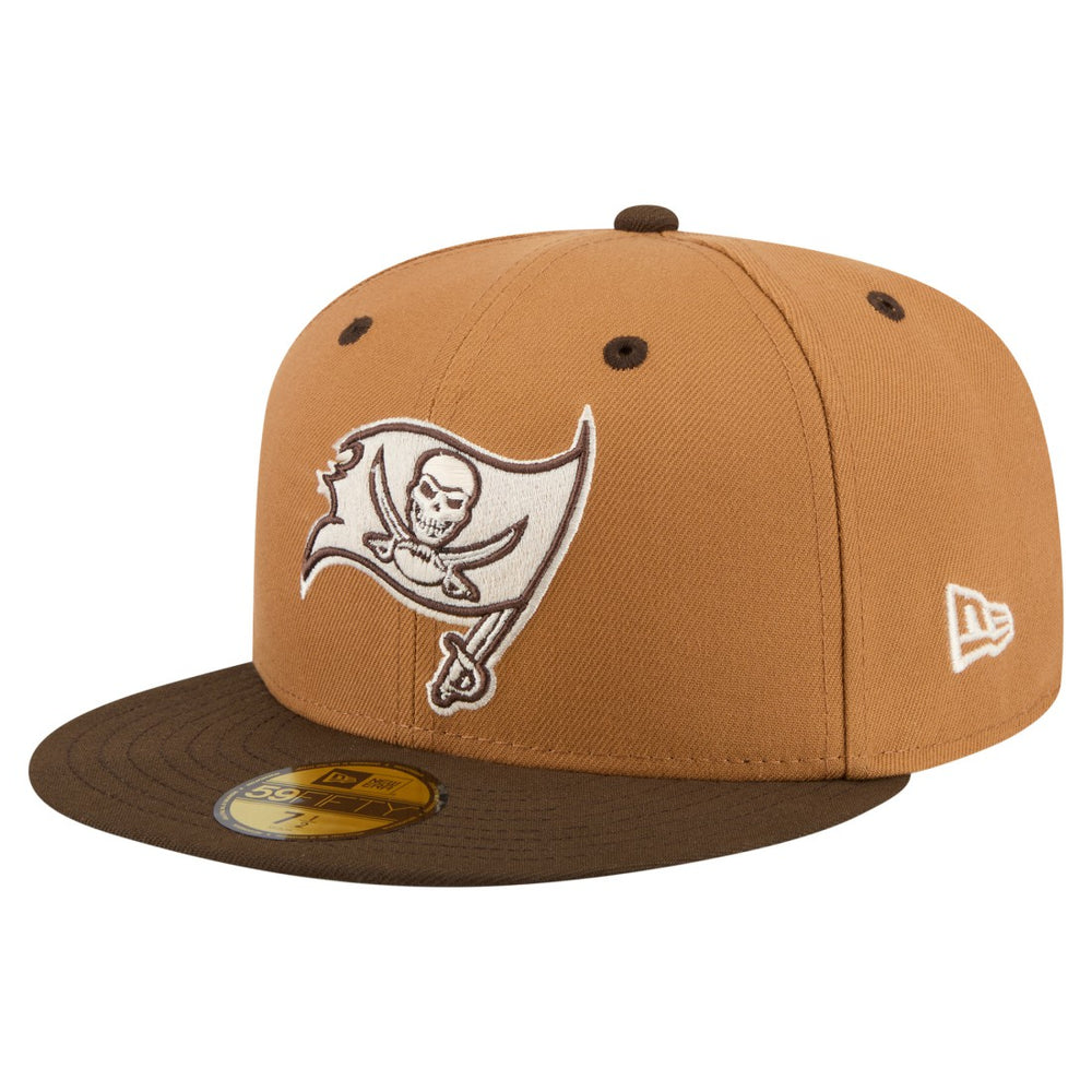 Tampa Bay Buccaneers New Era Two-Tone Walnut 59FIFTY Fitted Hat Light Brown/Dark Brown | NFL