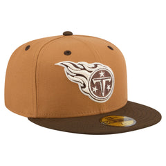 Tennessee Titans New Era Two-Tone Walnut 59FIFTY Fitted Hat Light Brown/Dark Brown | NFL