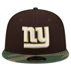 New York Giants Adult Burnt Wood Camo 9FIFTY Snapback Hat Dark Brown | NFL