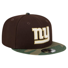 New York Giants Adult Burnt Wood Camo 9FIFTY Snapback Hat Dark Brown | NFL