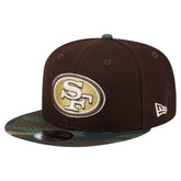 San Francisco 49ers Adult Burnt Wood Camo 9FIFTY Snapback Hat Dark Brown | NFL