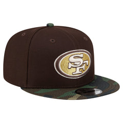 San Francisco 49ers Adult Burnt Wood Camo 9FIFTY Snapback Hat Dark Brown | NFL