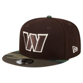 Washington Commanders Adult Burnt Wood Camo 9FIFTY Snapback Hat Dark Brown | NFL