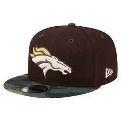 Denver Broncos Adult Burnt Wood Camo 9FIFTY Snapback Hat Dark Brown | NFL