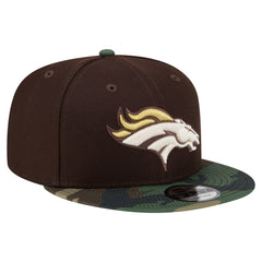 Denver Broncos Adult Burnt Wood Camo 9FIFTY Snapback Hat Dark Brown | NFL