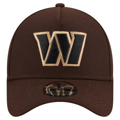 Washington Commanders New Era Burnt Wood A-Frame 9FORTY Adjustable Hat Dark Brown | NFL