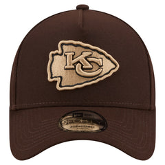 Kansas City Chiefs New Era Burnt Wood A-Frame 9FORTY Adjustable Hat Dark Brown | NFL