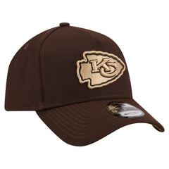 Kansas City Chiefs New Era Burnt Wood A-Frame 9FORTY Adjustable Hat Dark Brown | NFL