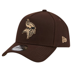 Minnesota Vikings New Era Burnt Wood A-Frame 9FORTY Adjustable Hat Dark Brown | NFL