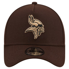 Minnesota Vikings New Era Burnt Wood A-Frame 9FORTY Adjustable Hat Dark Brown | NFL
