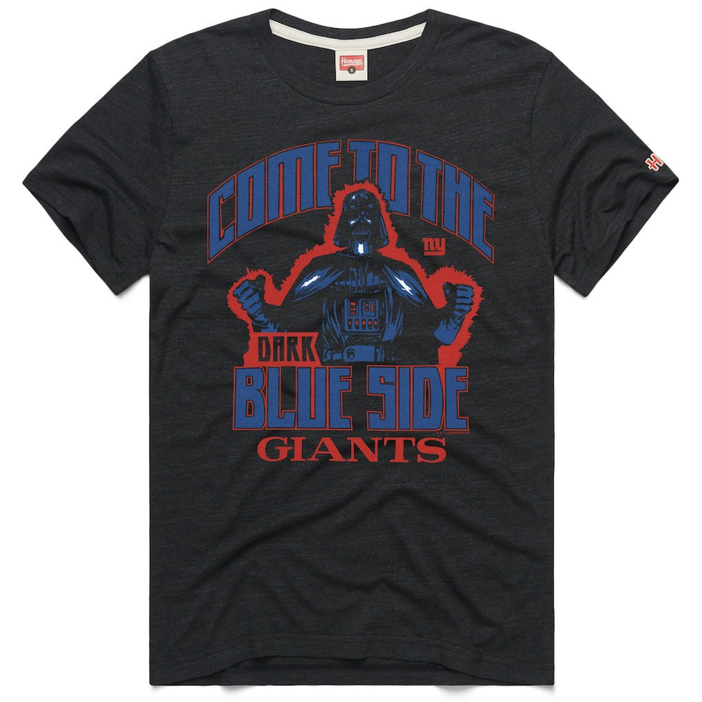 New York Giants Homage Unisex Star Wars x NFL Tri-Blend T-Shirt Charcoal | NFL