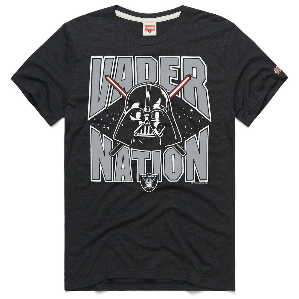 Las Vegas Raiders Homage Unisex Star Wars x NFL Tri-Blend T-Shirt Charcoal | NFL