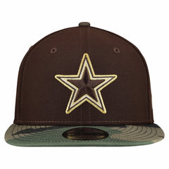 Dallas Cowboys Adult Burnt Wood Camo 9FIFTY Snapback Hat Dark Brown | NFL