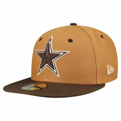 Dallas Cowboys New Era Two-Tone Walnut 59FIFTY Fitted Hat Light Brown/Dark Brown | NFL