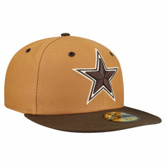Dallas Cowboys New Era Two-Tone Walnut 59FIFTY Fitted Hat Light Brown/Dark Brown | NFL