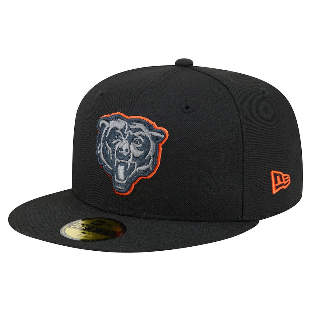 Chicago Bears New Era Color Pop 59FIFTY Fitted Hat Black | NFL