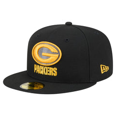 Green Bay Packers New Era Color Pop 59FIFTY Fitted Hat Black | NFL