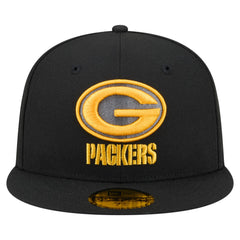 Green Bay Packers New Era Color Pop 59FIFTY Fitted Hat Black | NFL