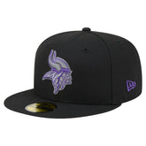 Minnesota Vikings New Era Color Pop 59FIFTY Fitted Hat Black | NFL